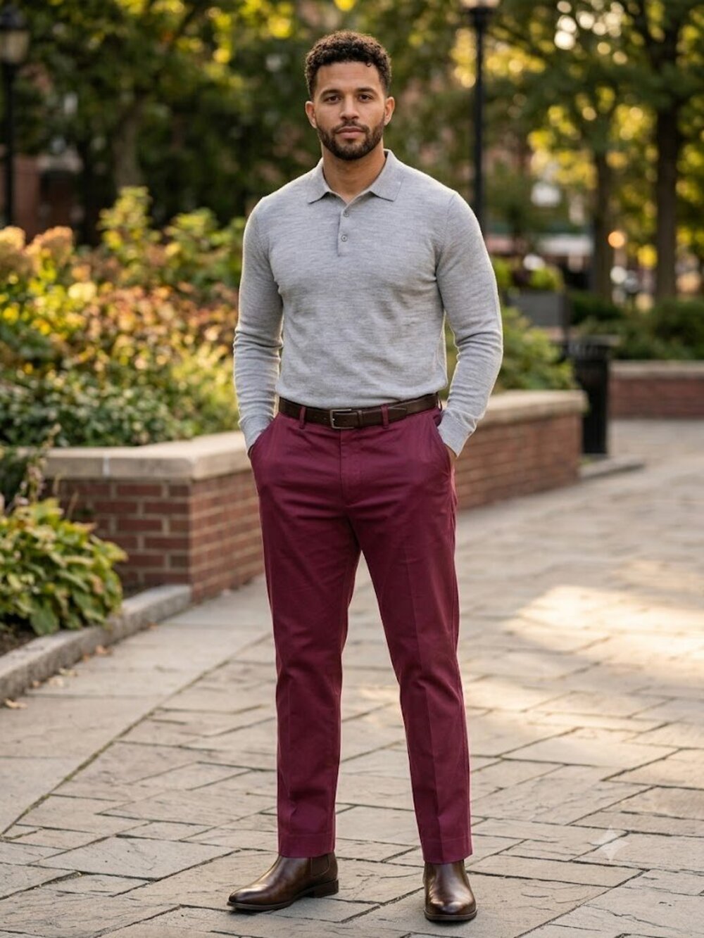 NWT Lauren Ralph Lauren Norfolk Chino Pants Mulberry 40W x 30L - Picture 11 of 11